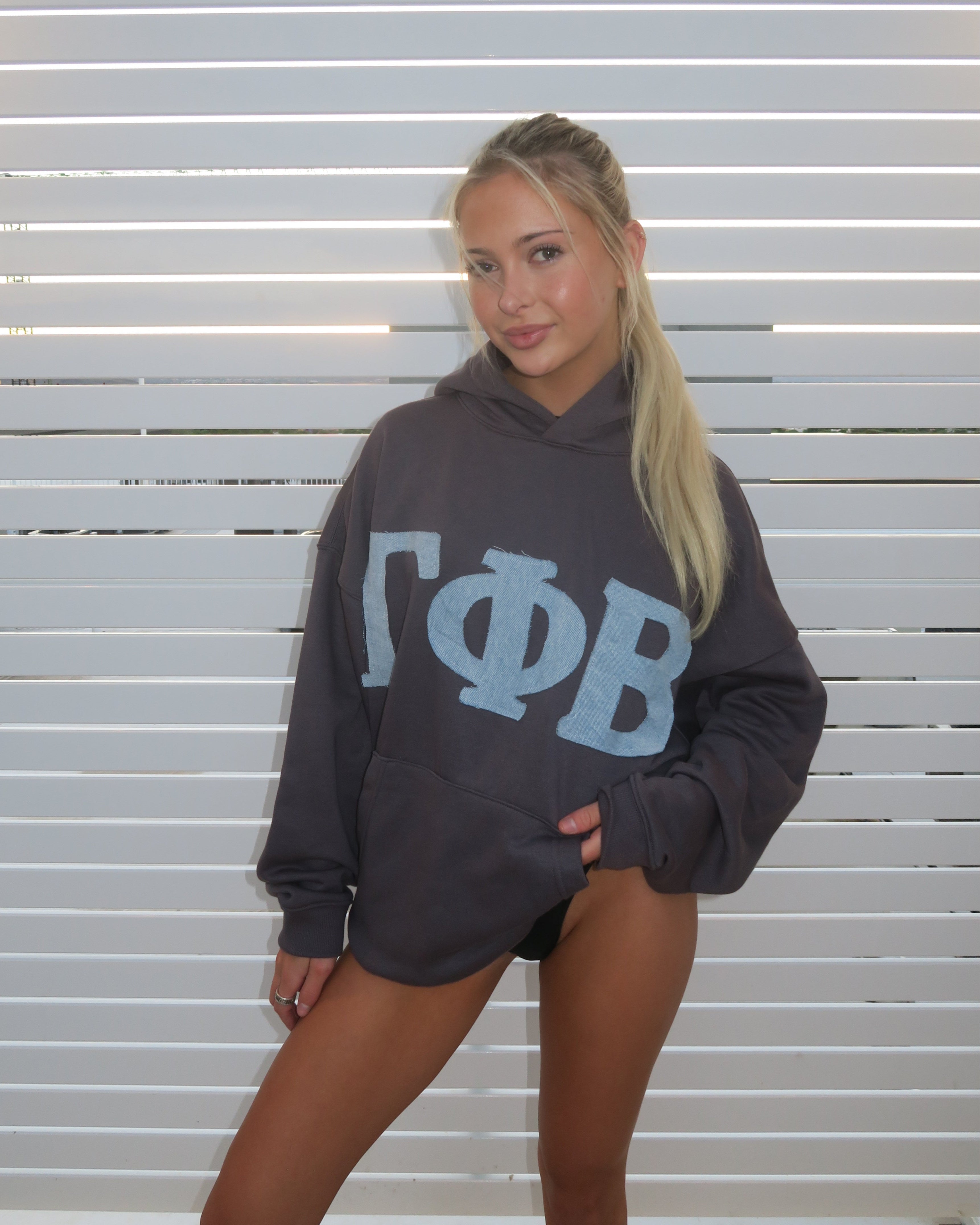 Denim Sorority Hoodie